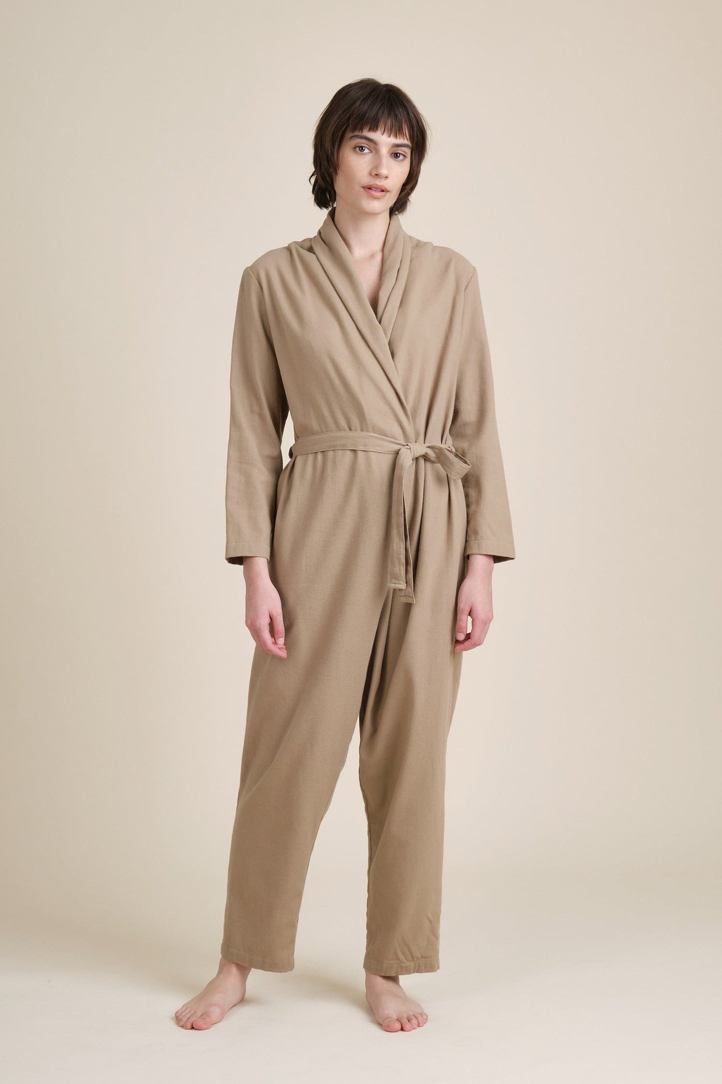 CROSSED JUMPSUIT / MOCHA / LF-CSJ24