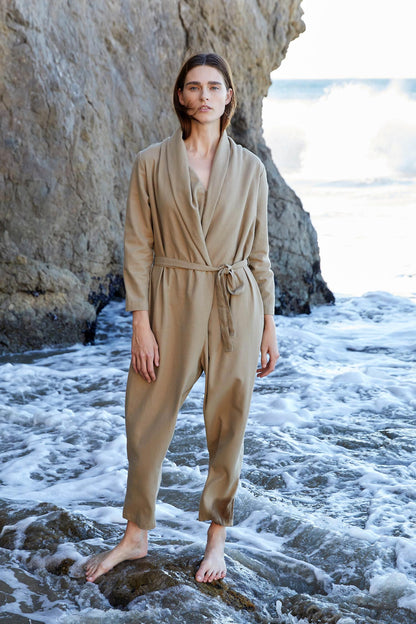 CROSSED JUMPSUIT / MOCHA / LF-CSJ24