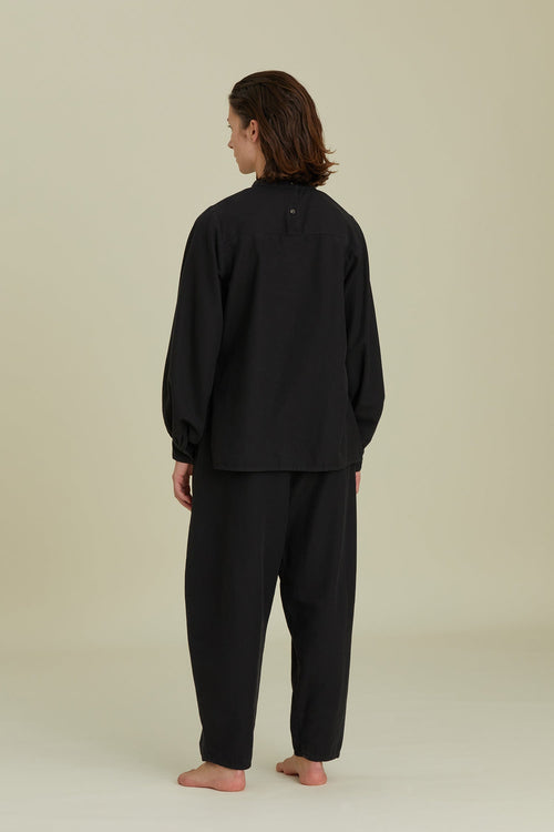 PUFF SLEEVE BLOUES / BLACK