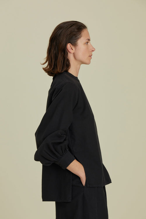 PUFF SLEEVE BLOUES / BLACK